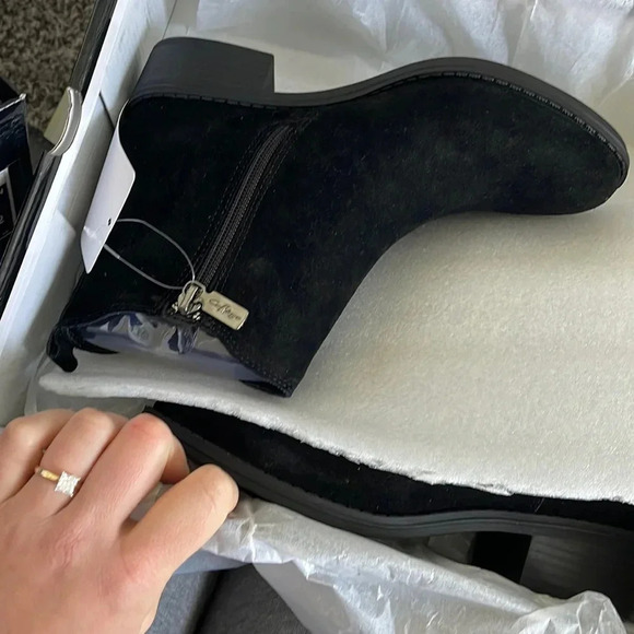 Leather and faux suede waterproof boots womens boots black boots - Picture 2 of 7